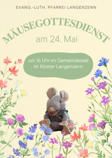Plakat Mäusegottesdienst Mai 2025