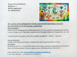 Stellenanzeige Pusteblume Februar 2025