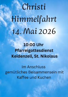 Pfarreigottesdienst Himmelfahrt 2026