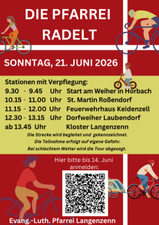 Fahrradtour Pfarrei 2026